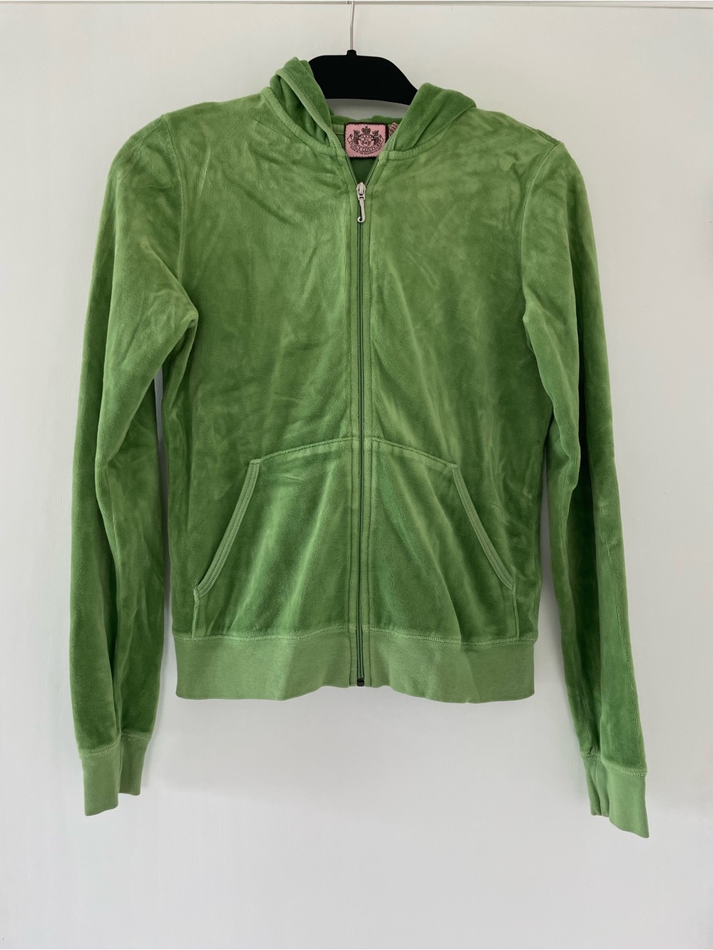 Juicy Couture Green Velour Zip Hoodie